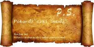 Pokoráczki Sebő névjegykártya